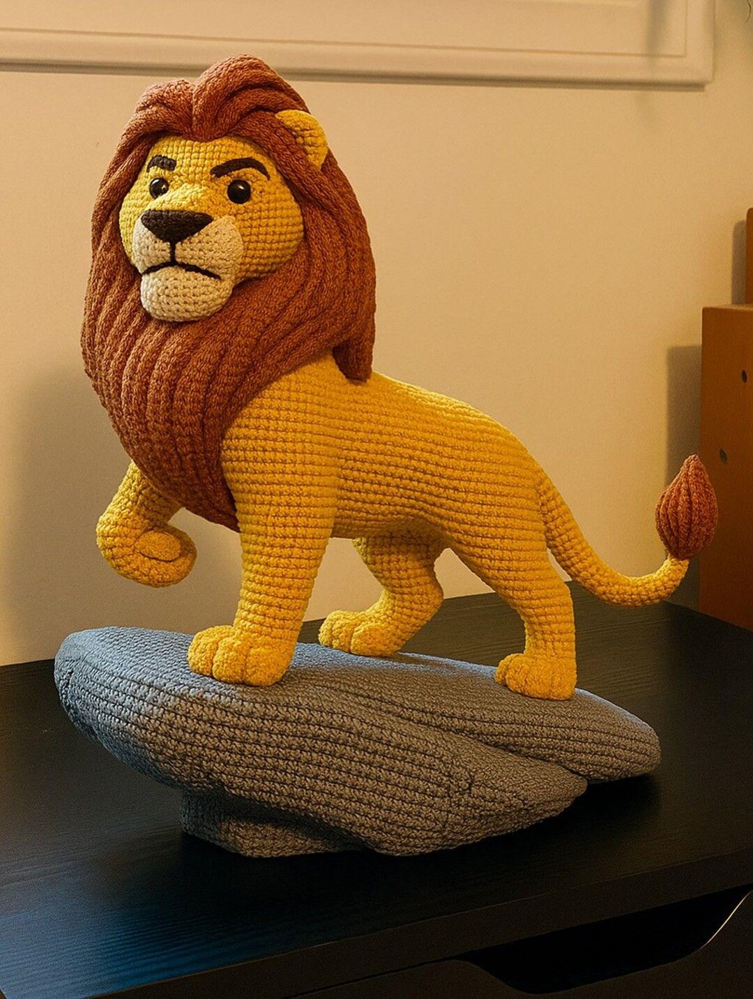 Realistic Lion Amigurumi Crochet Pattern, Standing Lion Plush PDF ...