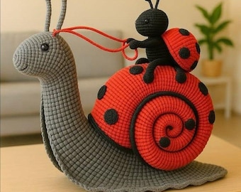Marienkäfer Amigurumi Häkelanleitung, Riesenschnecke (PDF Download)