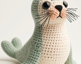 Winston Hafen Robbe Häkelanleitung PDF | Realistische Amigurumi Plüschtier (Digitaler Download)