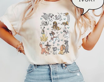 Comfort Colors® Disney Dogs T-Shirt, Disney Trip Shirt, Disney Pet Lovers Shirt, Lady and the Tramp Shirt, Pluto Shirt