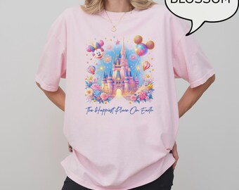 Comfort Colors Watercolor Castle T-Shirt, Magical Kingdom Park Apparel