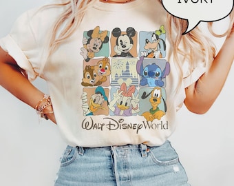 Comfort Colors® Vintage Walt Disney World T-Shirt, Chip And Dale Shirt, Magical Kingdom Shirt, Mickey And Friends Shirt, Stitch Shirt