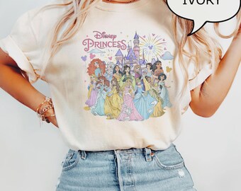 Comfort Colors® Disney All Princess T-Shirt, Princess Castle Shirt, Disney Princess Characters Shirt, Magical Kingdom T-Shirt