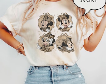Comfort Colors® Minnie Safari T-Shirt, Minnie Mouse Shirt, Disney Safari Trip, Disney Girly Shirt, Leopard Minnie Shirt