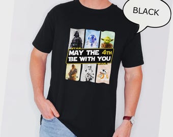 Comfort Colors® Star May The 4th Be With You Wars T-Shirt, Baby Yoda Shirt, Darth Vader Shirt, Disney Star Wars Shirt