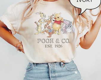 Comfort Colors® Vintage Pooh And Co T-Shirt, Winnie The Pooh Est 1926 Shirt, Disney Friends Shirt, Disneyland Trip Tee