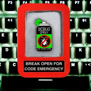 Enamel Pin for programmers, computer science, software engineer, STEM, code, coding. Unique, fun, nerd geek gift. Data scientist present, AI