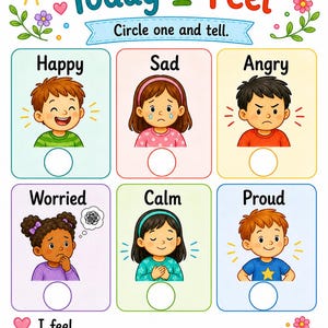 Tagebuch über Gefühle | Gefühle Journal für Kinder | Druckbare PDF | Digitaler Download Bild 4