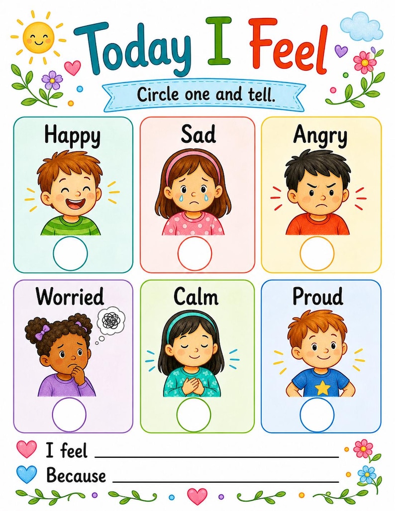 Tagebuch über Gefühle | Gefühle Journal für Kinder | Druckbare PDF | Digitaler Download Bild 4