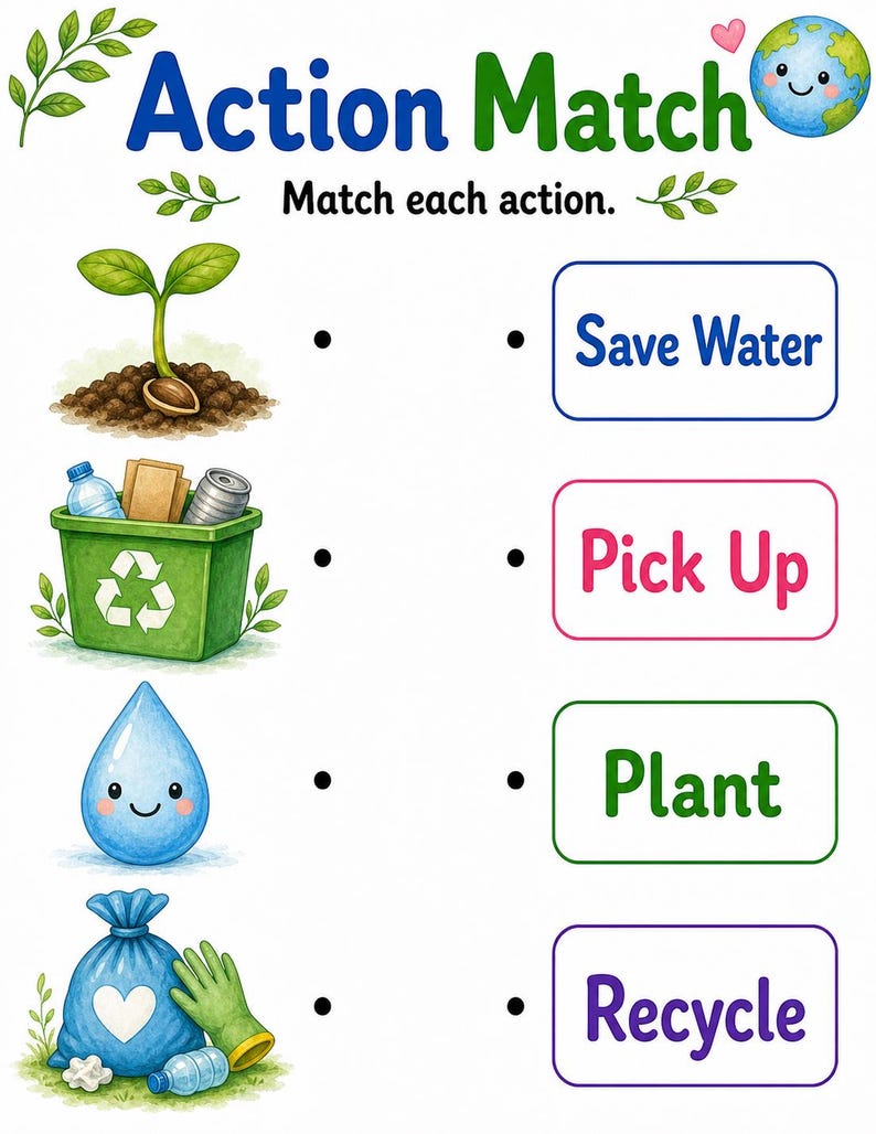 Erdpflegehelfer | Earth Day Arbeitsblätter | Druckbare PDF | Digitaler Download Bild 4