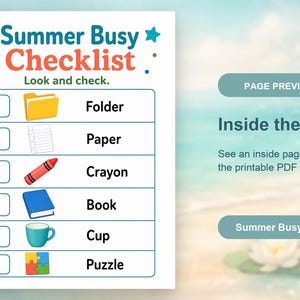 Home Summer Busy Pages | Summer Busy Pages for Kids | Printable PDF | Digital Download image 10