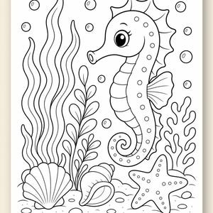 Mermaid Lagoon Coloring Pages | Mermaid Coloring Pages | Printable PDF | Digital Download image 9