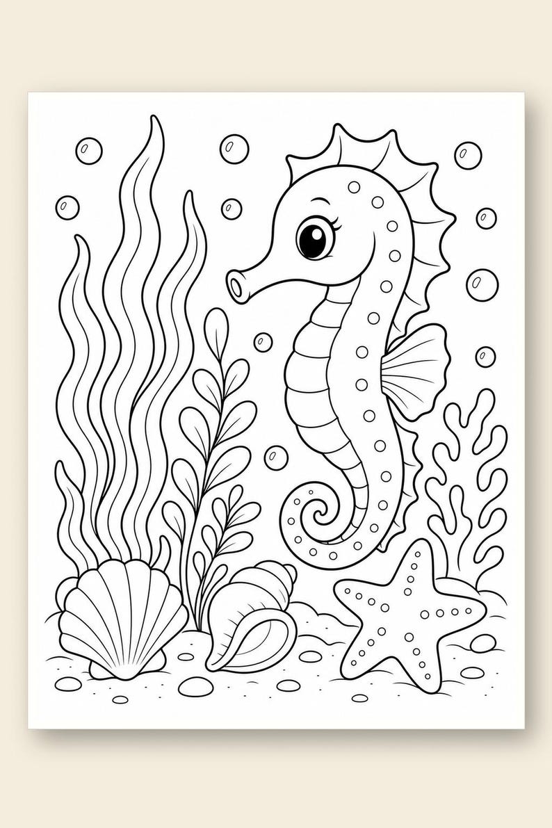 Mermaid Lagoon Coloring Pages | Mermaid Coloring Pages | Printable PDF | Digital Download image 9
