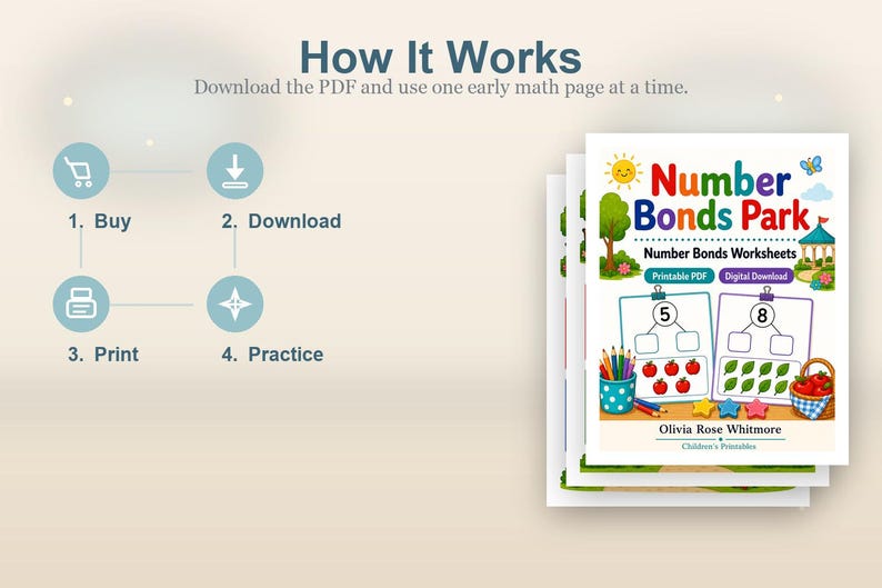 Number Bonds Park | Number Bonds Worksheets | Printable PDF | Digital Download image 8