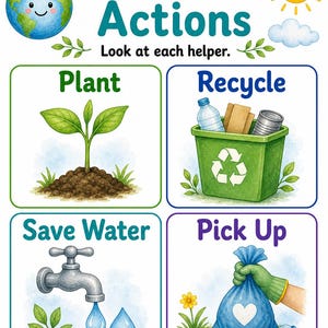 Erdpflegehelfer | Earth Day Arbeitsblätter | Druckbare PDF | Digitaler Download Bild 3