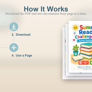 Pages du défi de lecture d'été | Journal de lecture d'été pour enfants | PDF imprimable | Téléchargement numérique image 8
