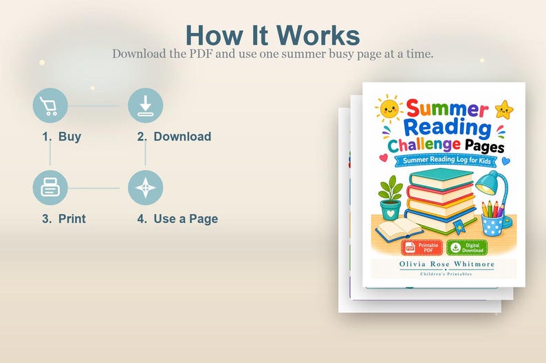 Pages du défi de lecture d'été | Journal de lecture d'été pour enfants | PDF imprimable | Téléchargement numérique image 8
