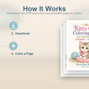 Kolorowanki Kitty Cafe | Kolorowanki z kotami | Do druku w formacie PDF | Pobierz cyfrowo zdjęcie 8
