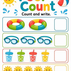 Pool Day Play Pages | Pool Activities for Kids | Printable PDF | Digital Download image 5
