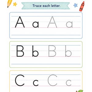 Little Pencil Letters | Letter Tracing Worksheets | Printable PDF | Digital Download image 3