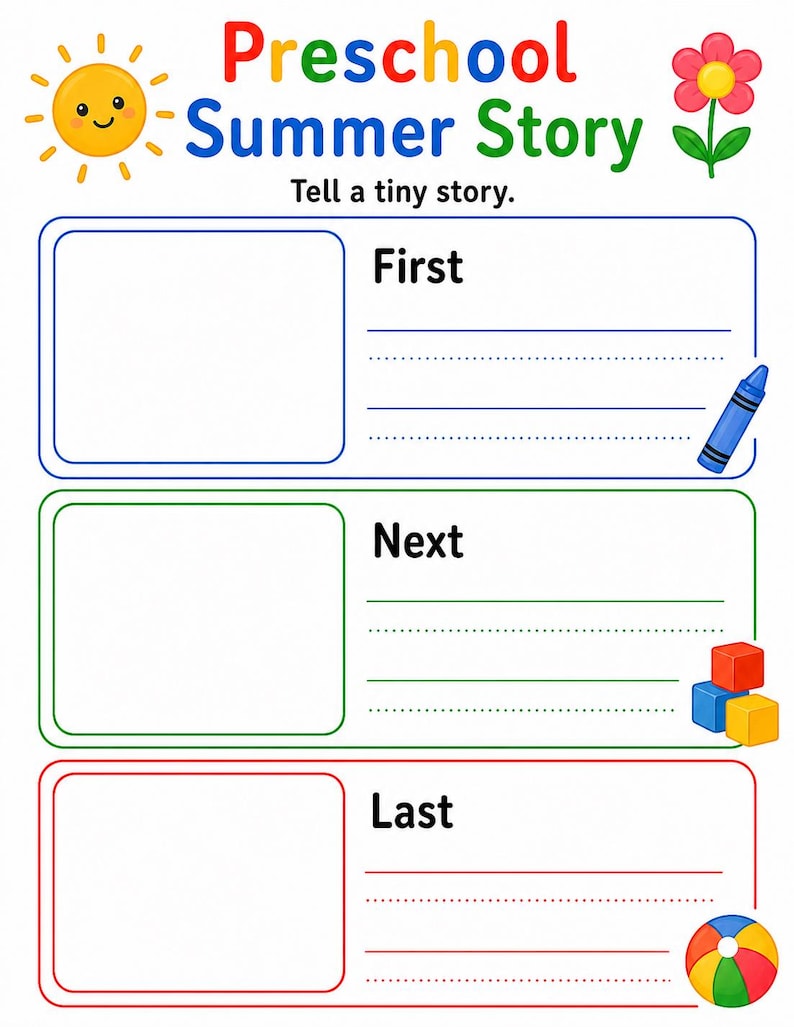 Vorschule Sommer Spaß Seiten | Sommer-Aktivitäten für Kinder im Vorschulalter | Druckbare PDF | Digitaler Download Bild 7