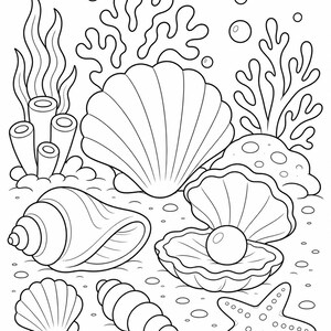 Kleurplaten Ocean Friends | Oceaan kleurplaten | Afdrukbare pdf | Digitale download afbeelding 7