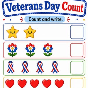 Thank You Star Activity Pages | Veterans Day Activity Sheets | Printable PDF | Digital Download image 5