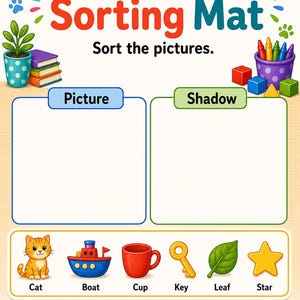 Shadow Match Workshop | Shadow Matching Worksheets | Printable PDF | Digital Download image 3