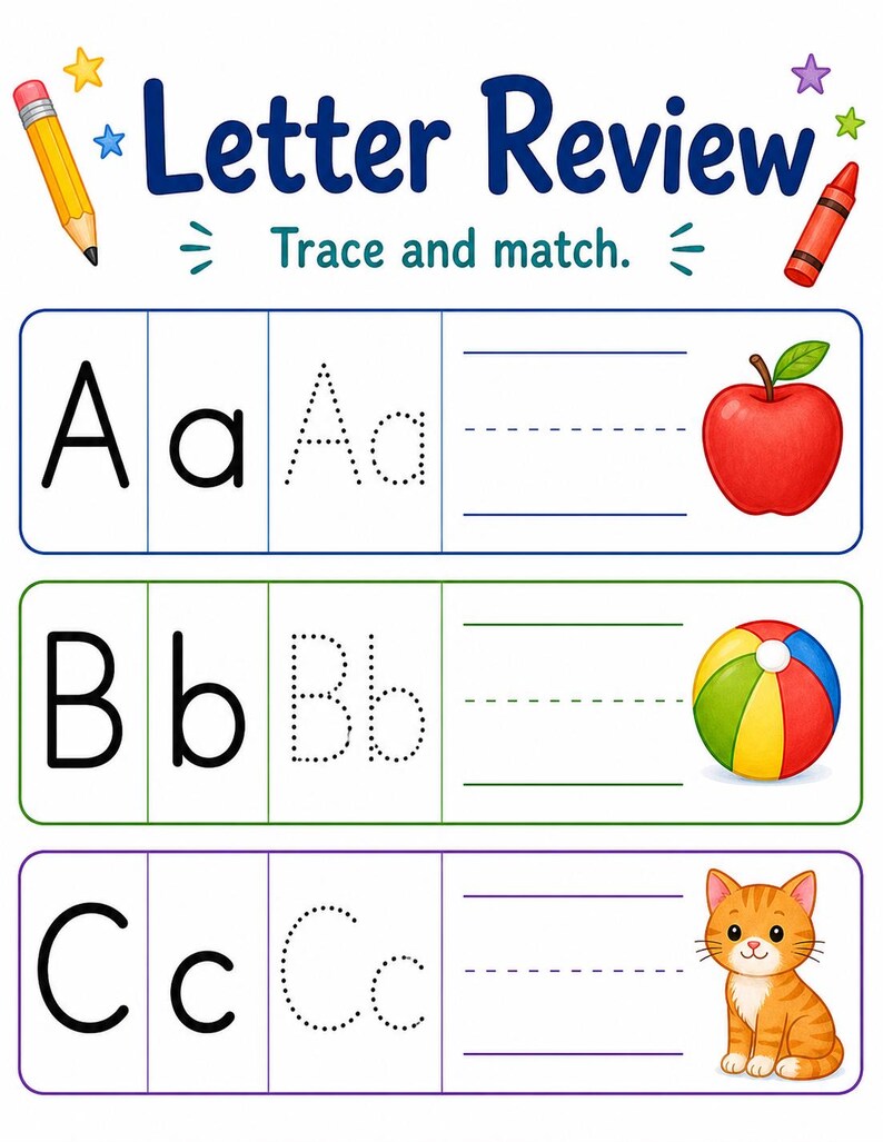 Pack de révision pour la maternelle | Feuilles de travail pour la maternelle | PDF imprimable | Téléchargement numérique image 3