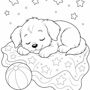 Puppy Playtime Coloring Pages | Dog Coloring Pages | Printable PDF | Digital Download image 6