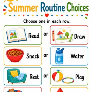Páginas divertidas para una rutina soleada / Actividades de verano para niños / PDF imprimible / Descarga digital imagen 6