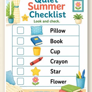 Quiet Summer Home Pages | Summer Quiet Time Activities | Printable PDF | Digital Download image 9