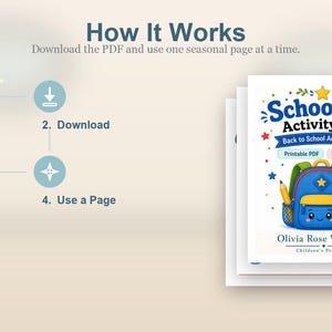 School Day Activity Pages | Back to School Activity Sheets | Printable PDF | Digital Download image 8