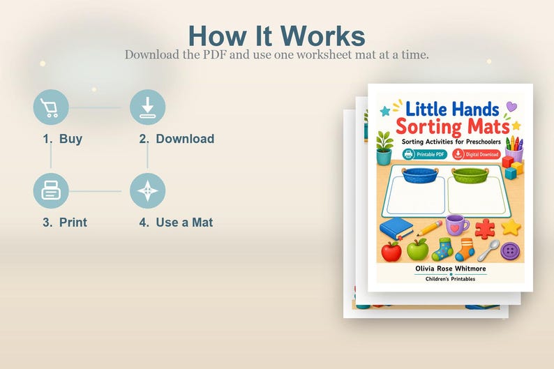 Little Hands Sorting Mats | Sorting Activities for Preschoolers | Printable PDF | Digital Download image 8