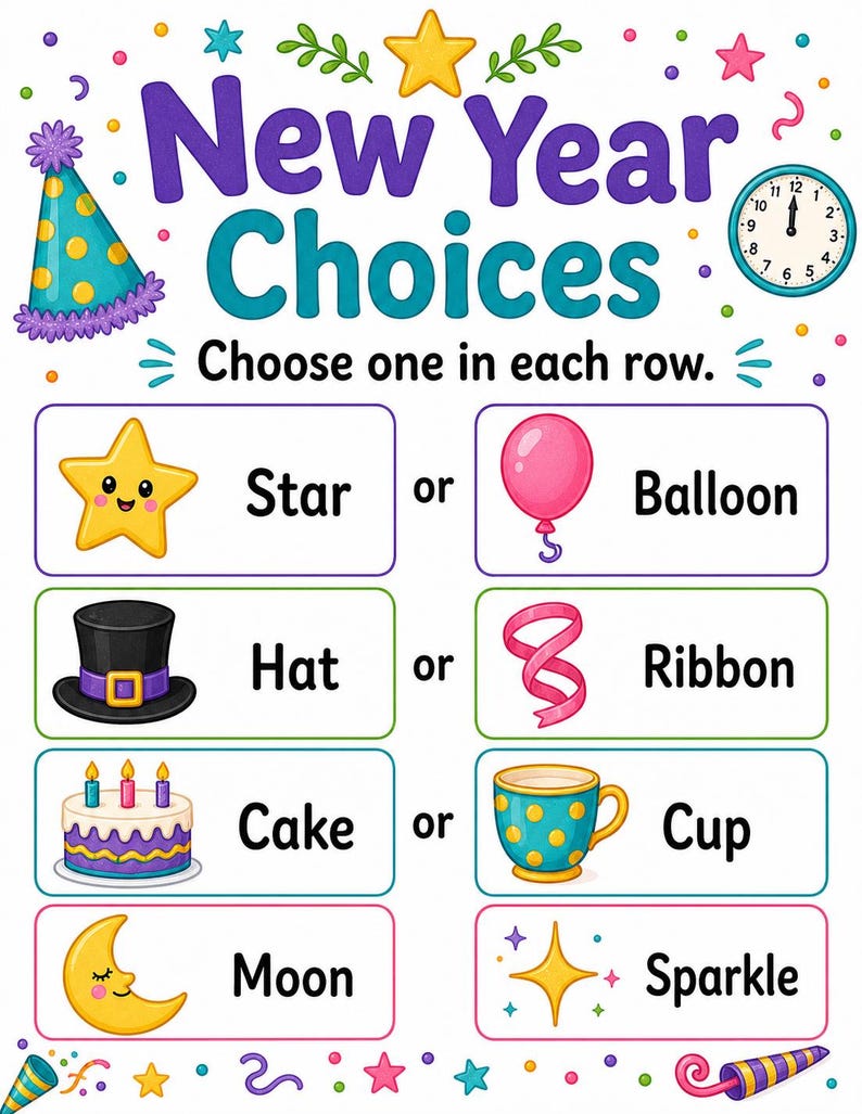 Sparkle Neujahrs-Tätigkeitsseiten | Neujahrs-aktivitätsblätter | Druckbare PDF | Digitaler Download Bild 6