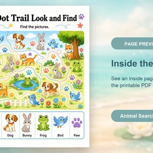 Animal Search Pages | Animal Activity Pages | Printable PDF | Digital Download image 10