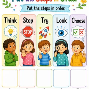 Problem Solving Steps | Problem Solving Worksheets for Kids | Printable PDF | Digital Download image 4