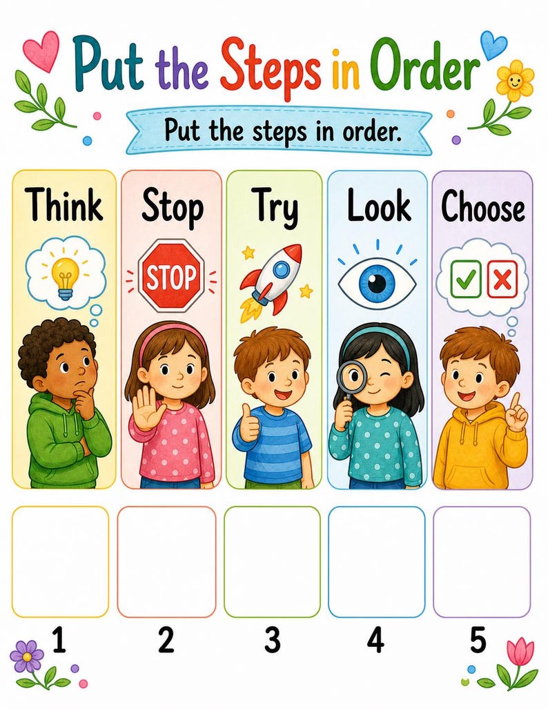 Problem Solving Steps | Problem Solving Worksheets for Kids | Printable PDF | Digital Download image 4