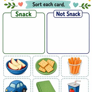 Guía para la hora de la merienda / Rutina / PDF imprimible / Descarga digital imagen 5