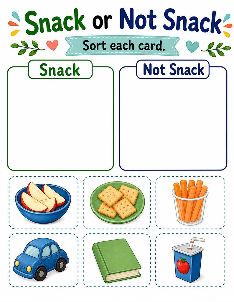 Guía para la hora de la merienda / Rutina / PDF imprimible / Descarga digital imagen 5