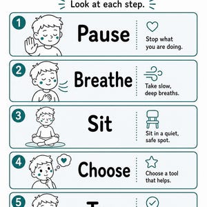 Gentle Calm Down Pages | Calm Down Worksheets | Printable PDF | Digital Download image 3