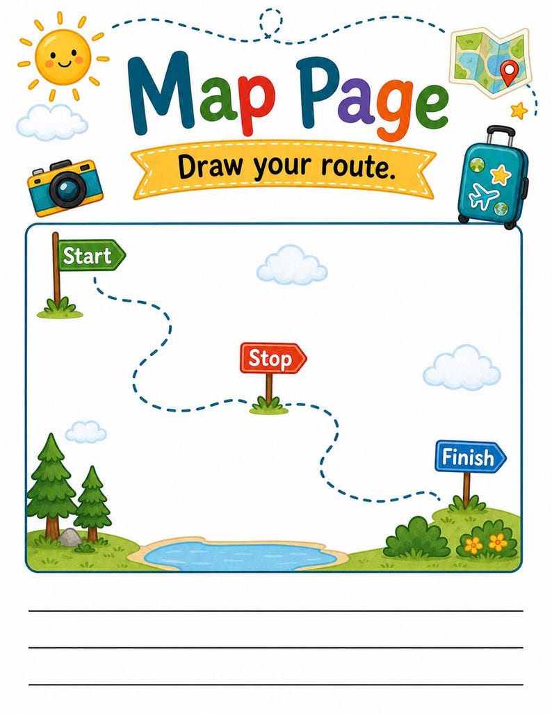 Cuaderno de actividades de viaje / Libro de actividades de viaje para niños / PDF imprimible / Descarga digital imagen 5