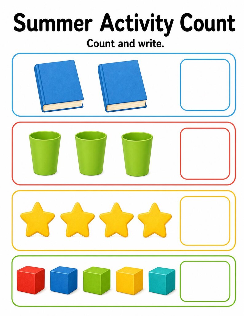 Sunny Home Activity Pages | Summer Activity Pages for Kids | Printable PDF | Digital Download image 5