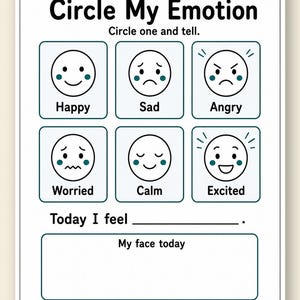Registro de emociones arcoíris / Tabla de emociones para niños / PDF imprimible / Descarga digital imagen 9