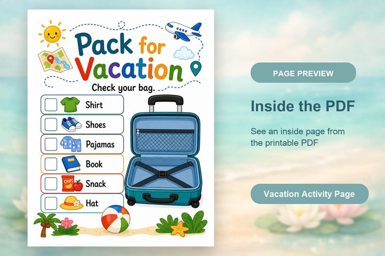 Vacation Explorer Pages | Vacation Activity Pages | Printable PDF | Digital Download image 10