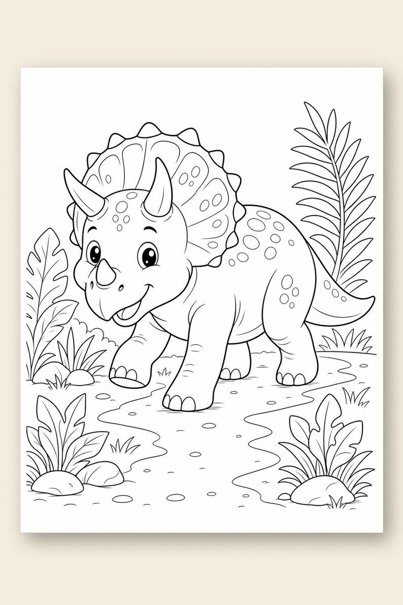 Dino Discovery Coloring Pages | Dinosaur Coloring Pages | Printable PDF | Digital Download image 9