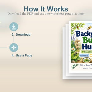 Caça aos Insetos no Quintal | Folhas de Atividades sobre Insetos | PDF para Imprimir | Download Digital imagem 8
