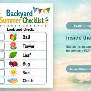 Backyard Summer Play Pages | Backyard Summer Activities | Printable PDF | Digital Download image 10