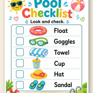 Pool Day Play Pages | Pool Activities for Kids | Printable PDF | Digital Download image 9