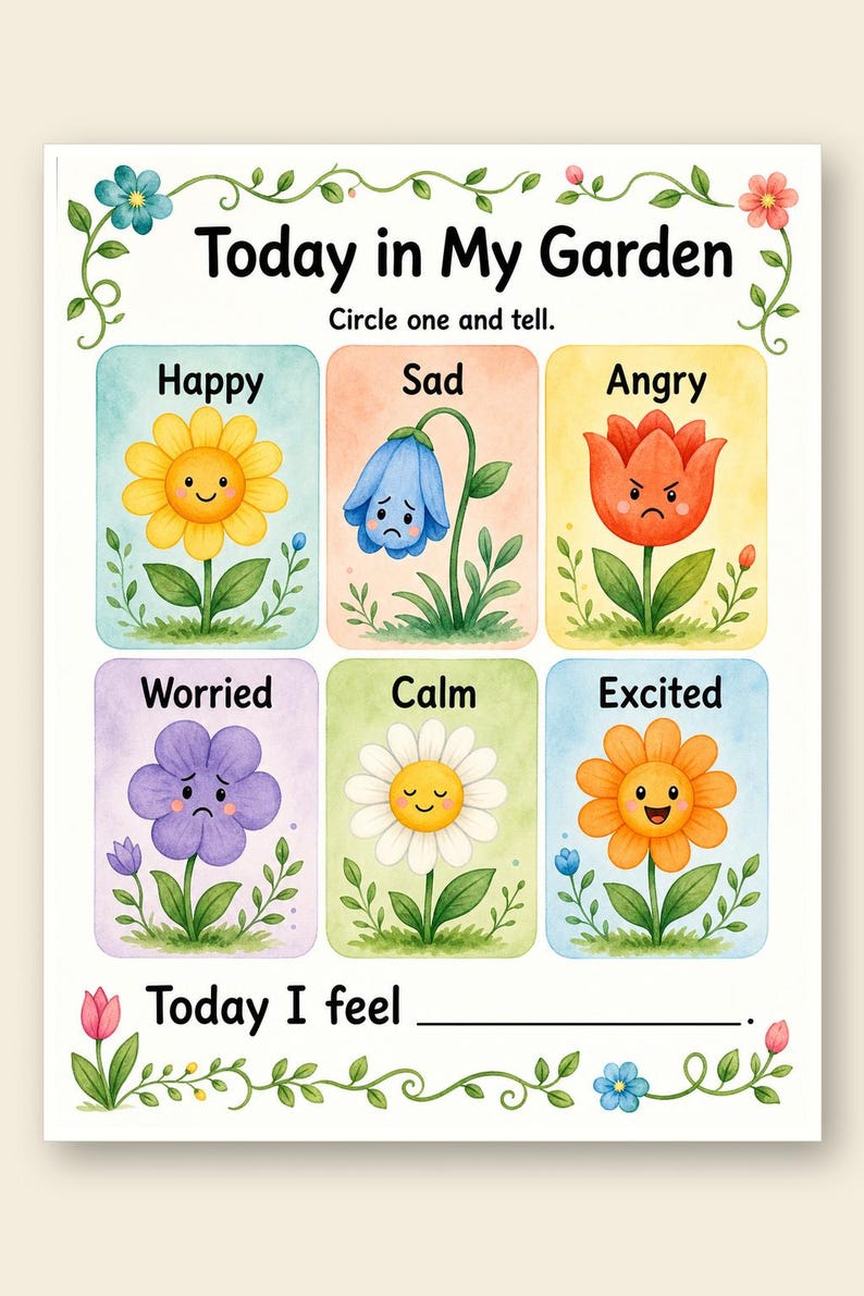 Giardino del Controllo delle Emozioni / Controllo delle Emozioni / PDF stampabile / Download digitale immagine 9